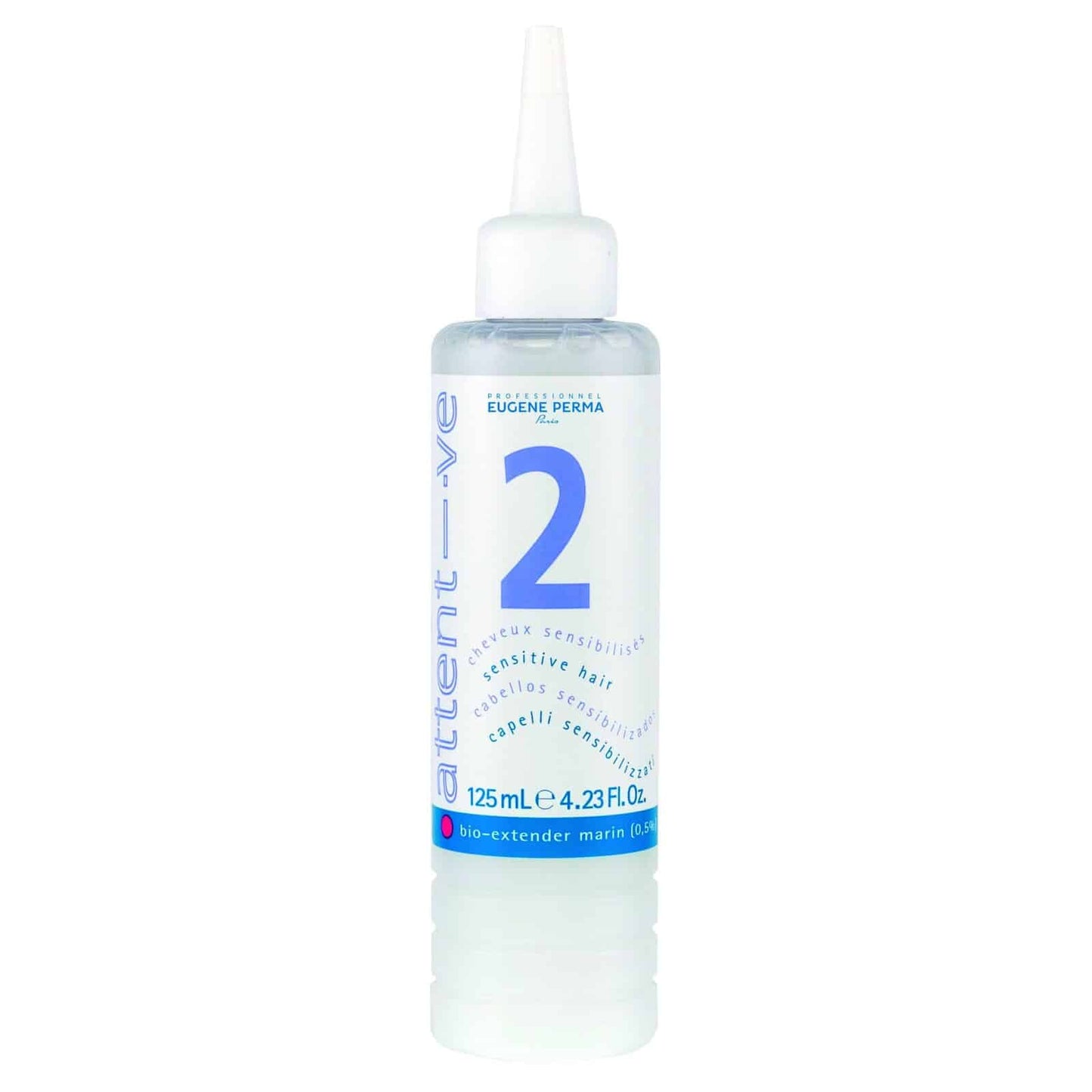Solutie permanent imbogatita cu alge rosii, Attentive, Eugene Perma, Fir subtire N2, 125ml