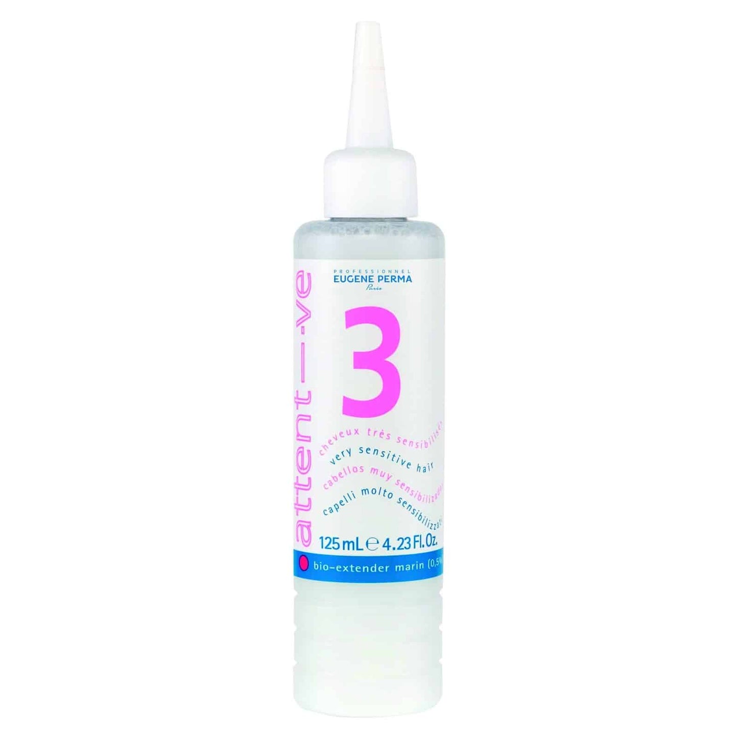 Solutie permanent imbogatita cu alge rosii, Attentive, Eugene Perma, Fir foarte subtire N3, 125ml