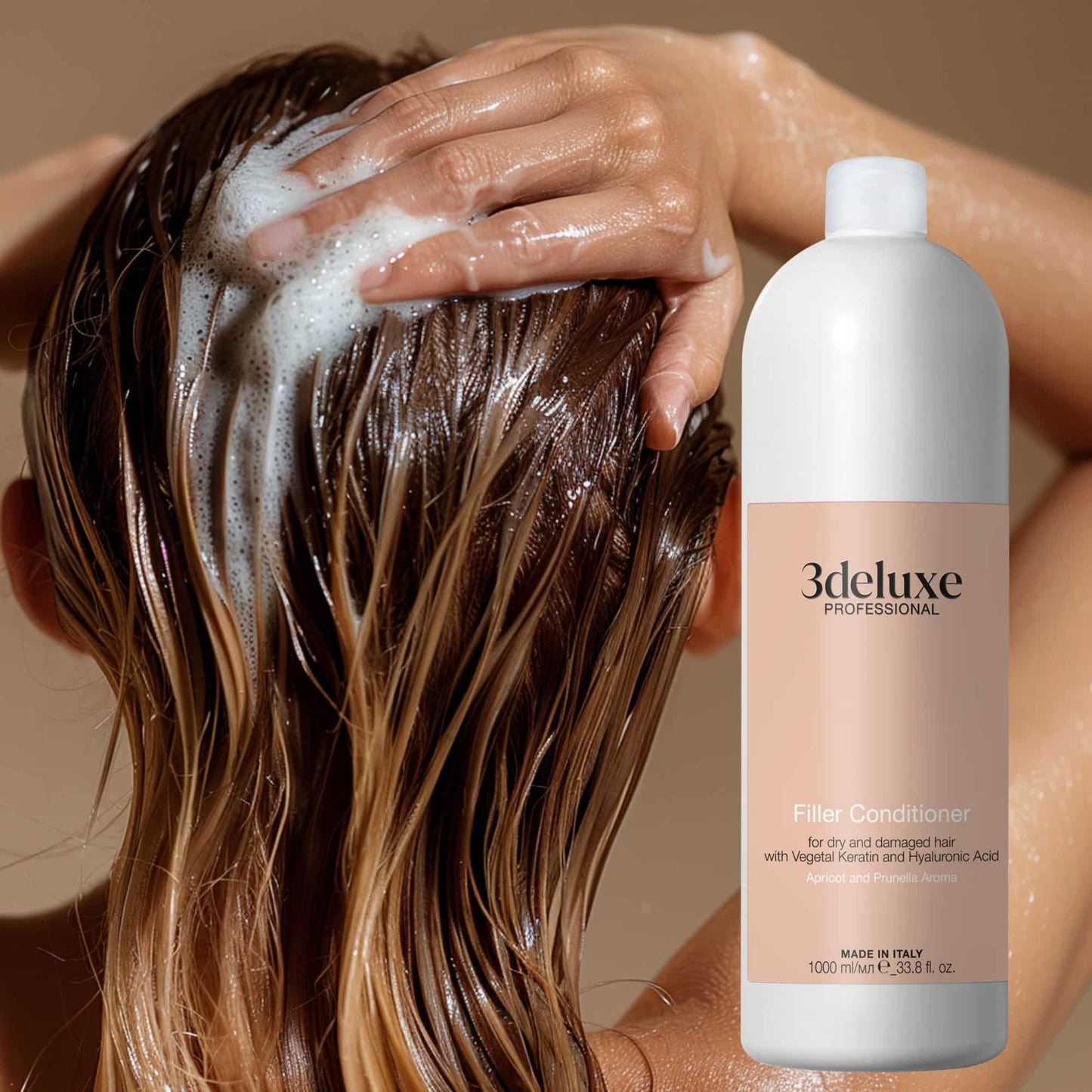 Balsam hidratare și strălucire, Filler Conditioner, 3Deluxe, 1000 ml