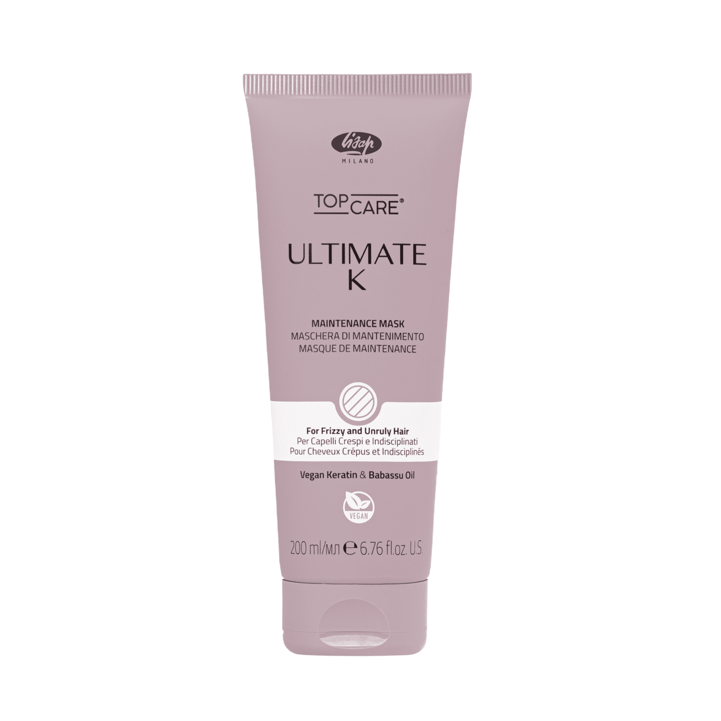 Mască netezire pentru păr indisciplinat, Ultimate K, Lisap Milano, 200 ml
