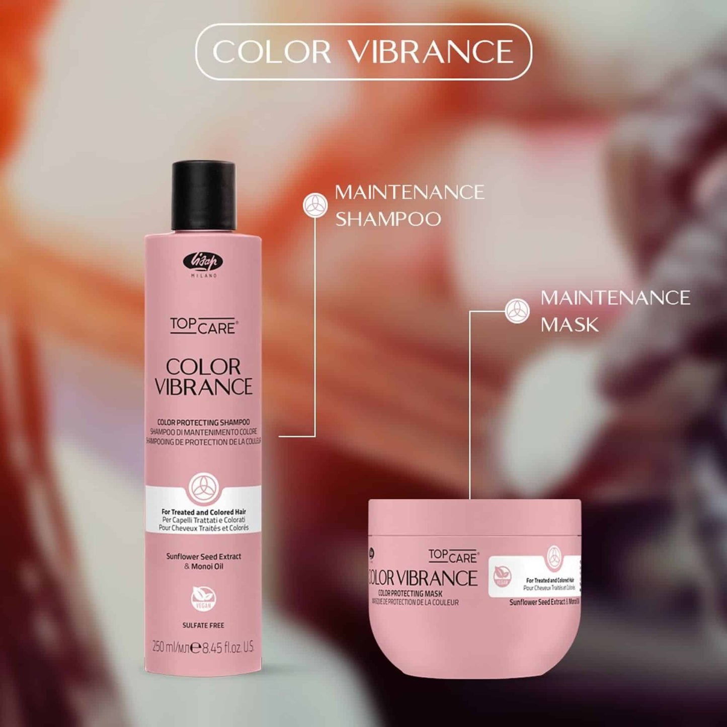 Mască menținere culoare, Color Vibrance Maintenance, Lisap Milano 200 ml