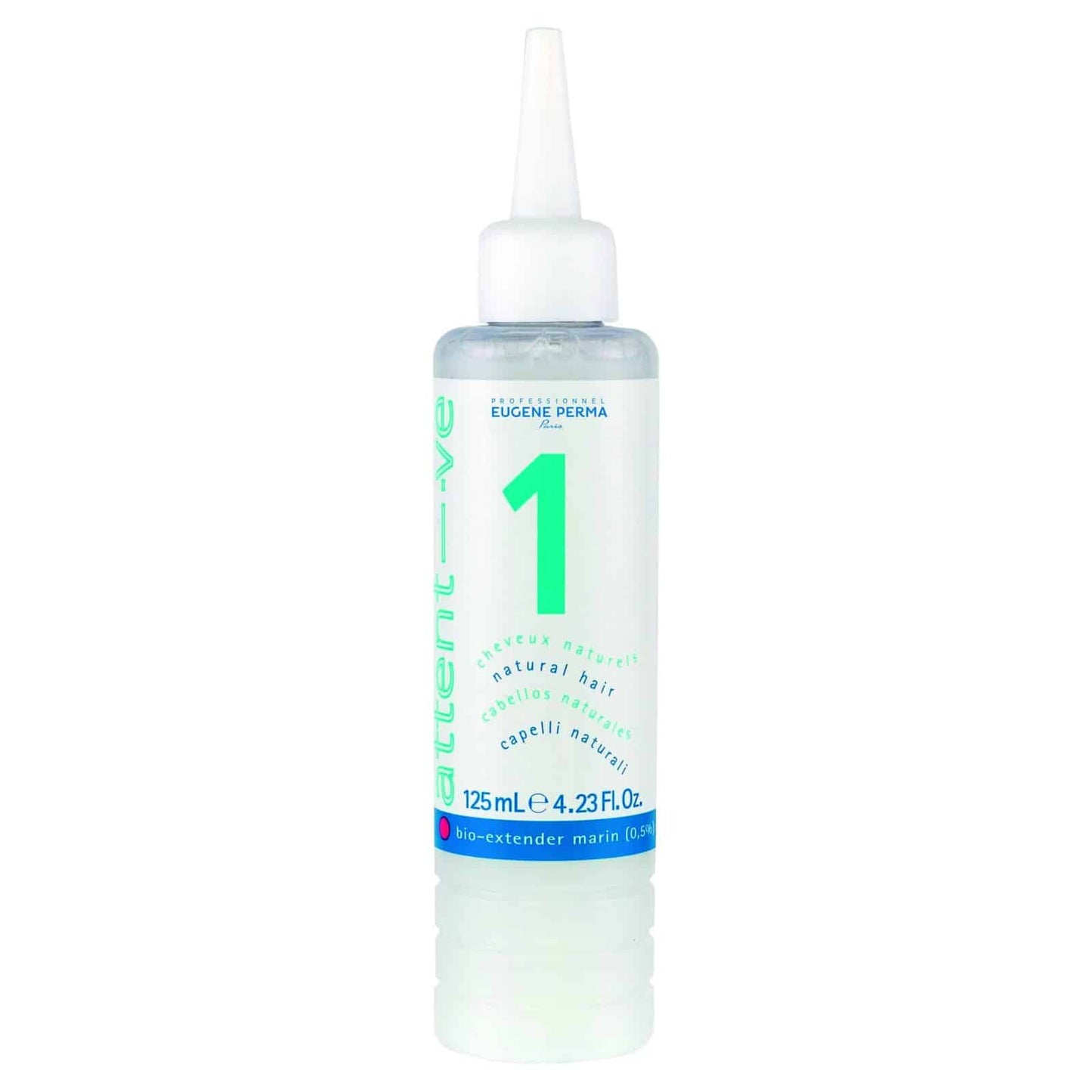 Solutie permanent imbogatita cu alge rosii, Attentive, Eugene Perma, Fir natural N1, 125ml