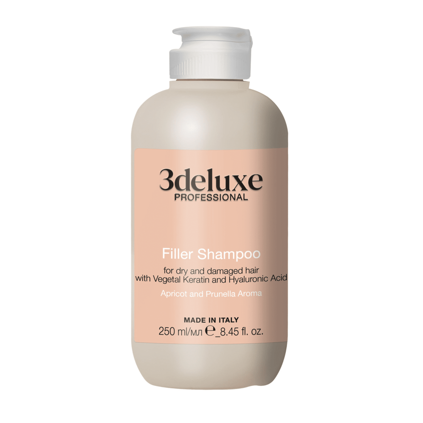Șampon hidratare și strălucire, Filler Shampoo, 3Deluxe, 250 ml