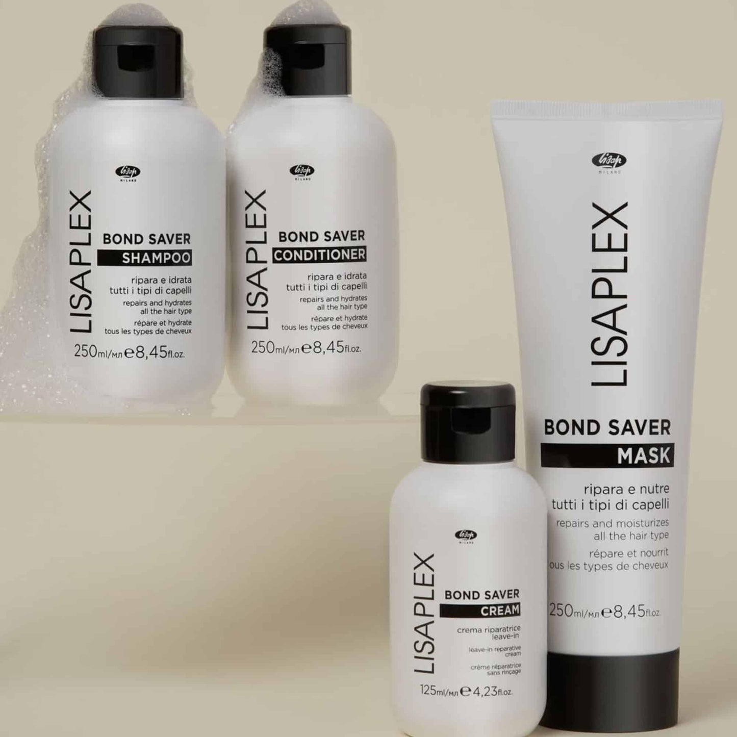 Șampon profesional reparare si hidratare, Bond Saver, Lisap Milano, 1000 ml