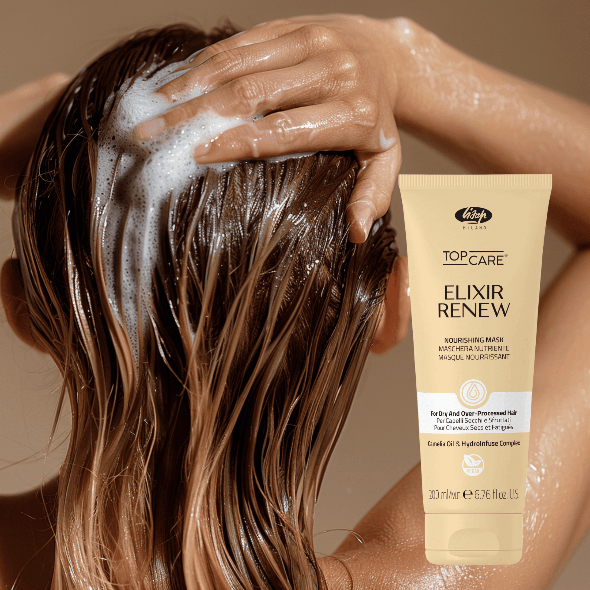 Mască hidratare și reparare, Elixir Renew, Lisap Milano, 200 ml
