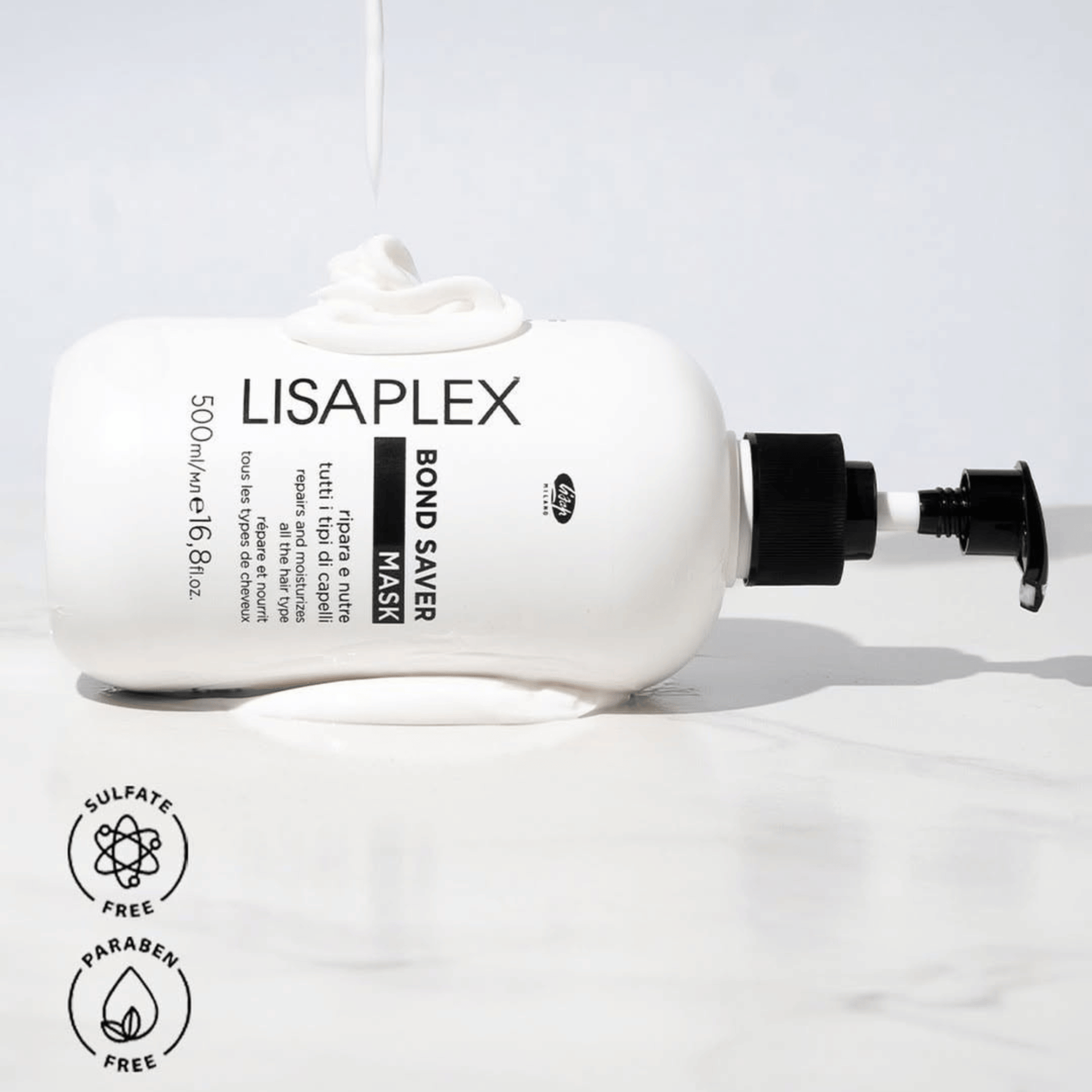 Mască Profesională Reparare și Hidratare, Bond Saver, Lisap Milano, 500 ml