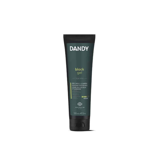 Gel fixare cu acoperire fire albe pentru păr și barbă, Black Gel, Dandy, 150 ml