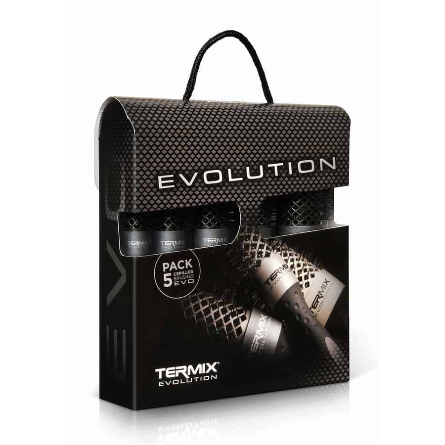 Set 5 perii de par, Evolution Plus, Termix, Fibre ionizate, Par gros, 17,23,28,32,43Ø