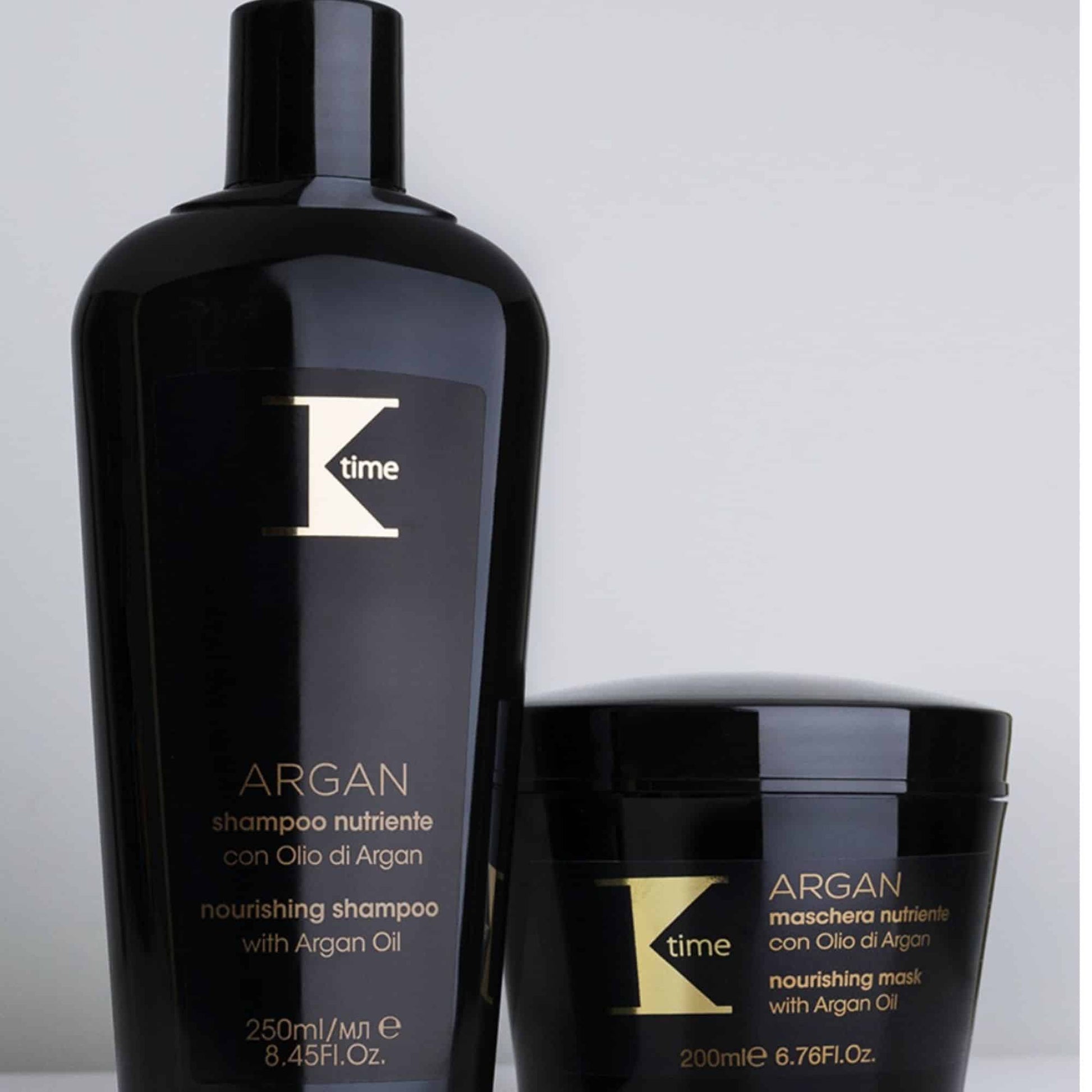 Șampon tratament strălucire cu ulei de argan, Argan Nourish Shampoo, K-Time, 1000 ml