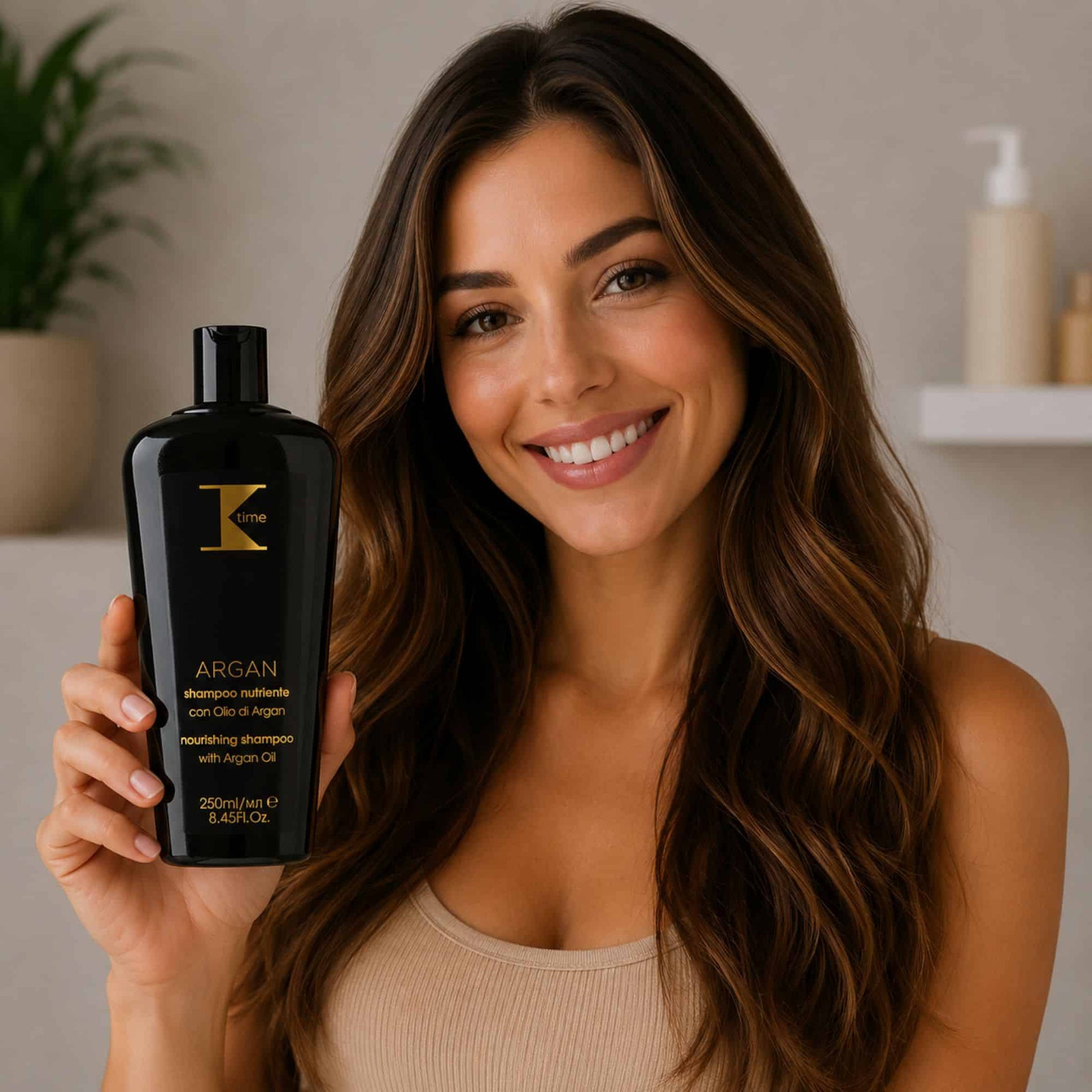 Șampon întretinere tratament strălucire cu ulei de argan, Argan Nourish Shampoo, K-Time, 250 ml