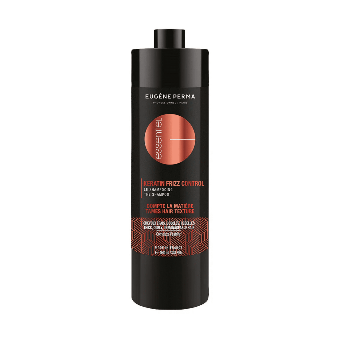 Șampon păr ondulat 2 in 1, Essentiel Keratin Frizz, Eugene Perma, 1000 ml