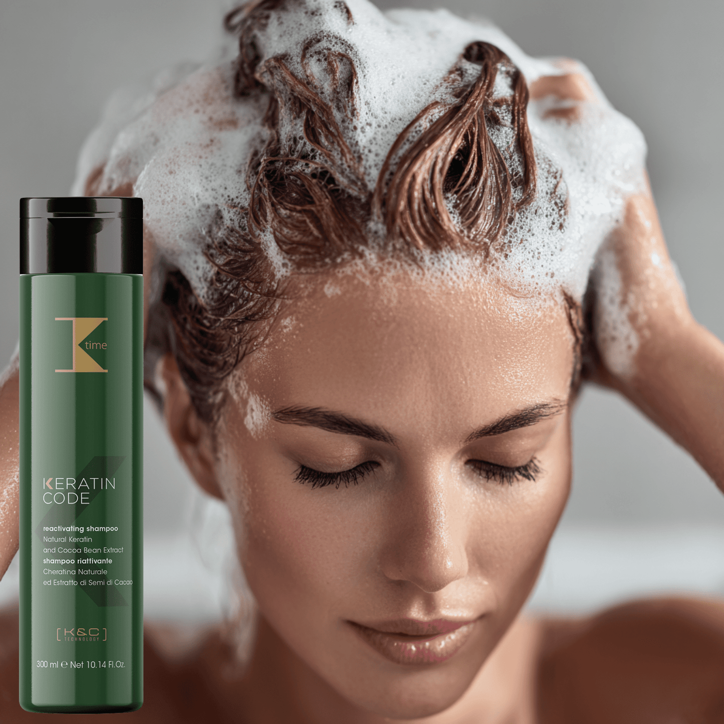 Șampon tratament netezire păr, Keratin Code, K-Time, 300 ml