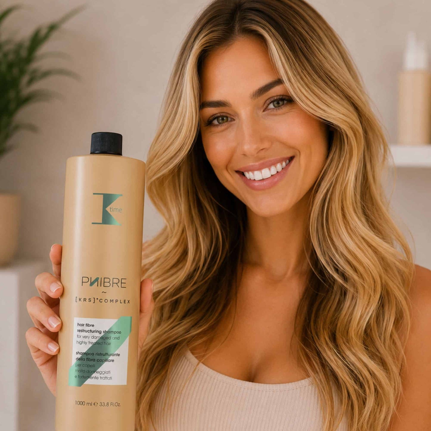 Șampon tratament reconstrucție, Phibre Shampoo, K-Time, 1000 ml