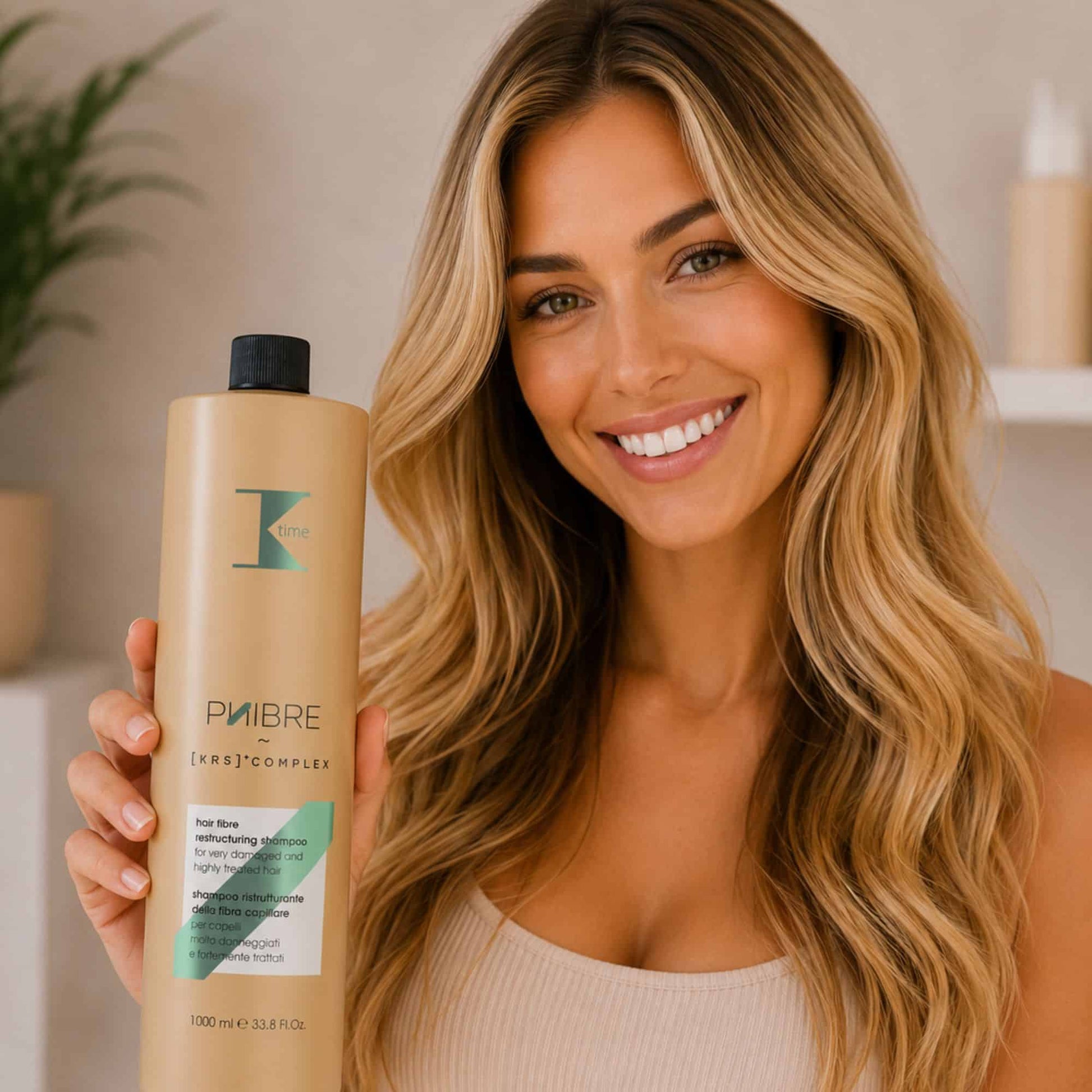 Șampon tratament reconstrucție, Phibre Shampoo, K-Time, 1000 ml