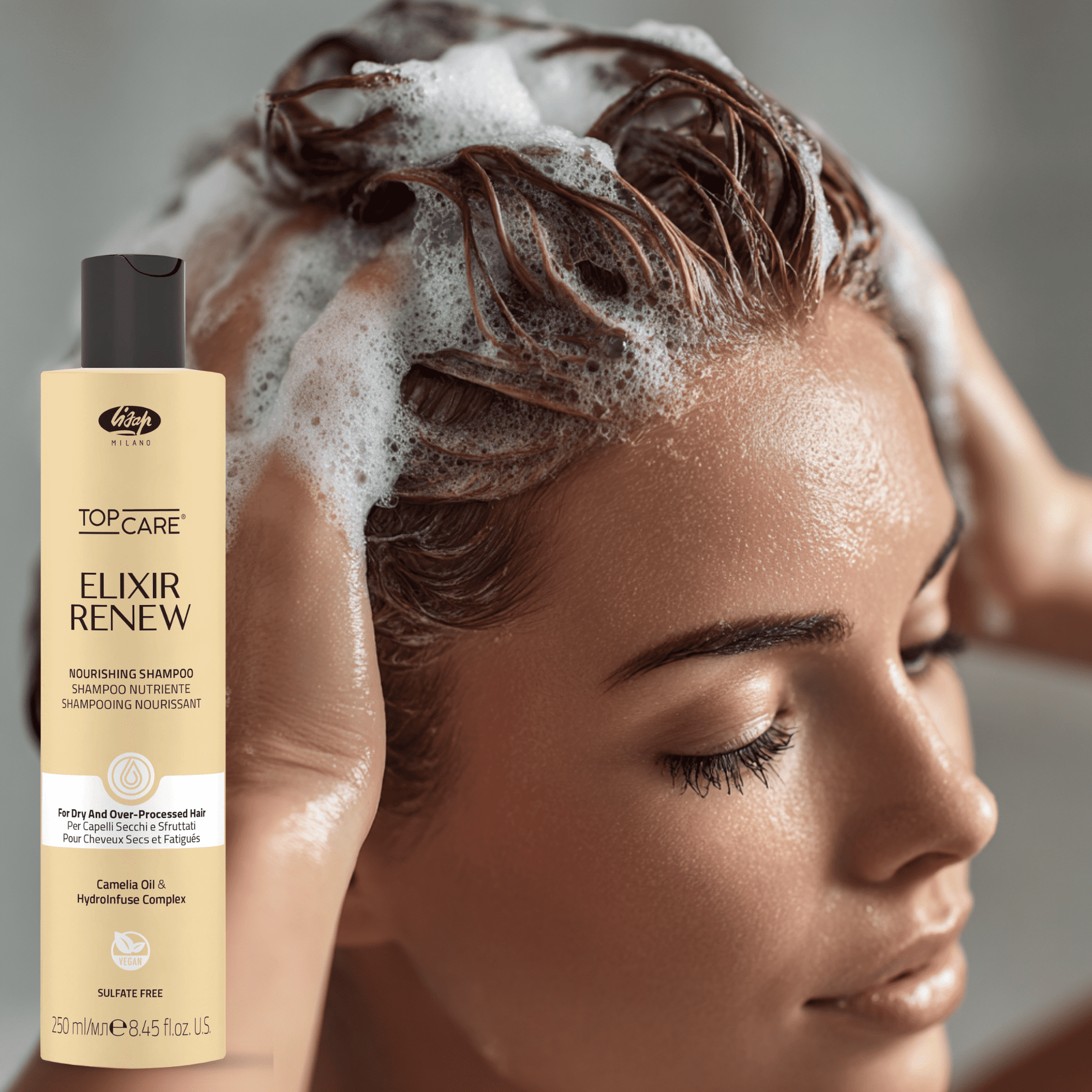 Șampon hidratare și reparare, Elixir Renew, Lisap Milano, 250 ml