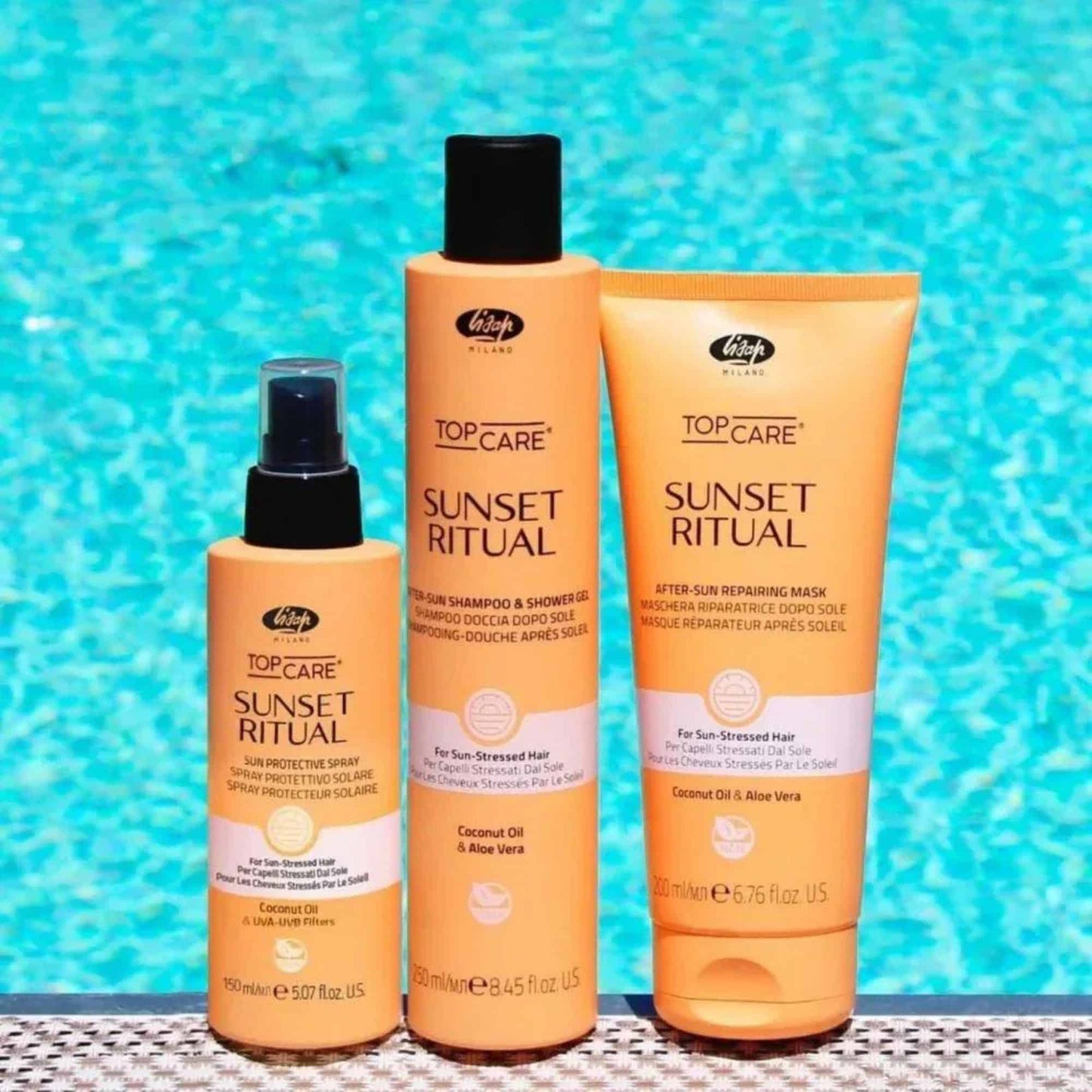 Mască hidratare pentru păr expus la soare, Sunset Ritual, Lisap Milano, 200 ml