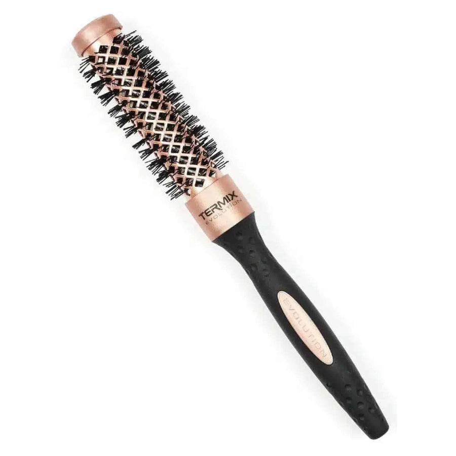 Perie rotunda ideala pentru firul gros, dificil, Gold Rose, Termix, 23Ø