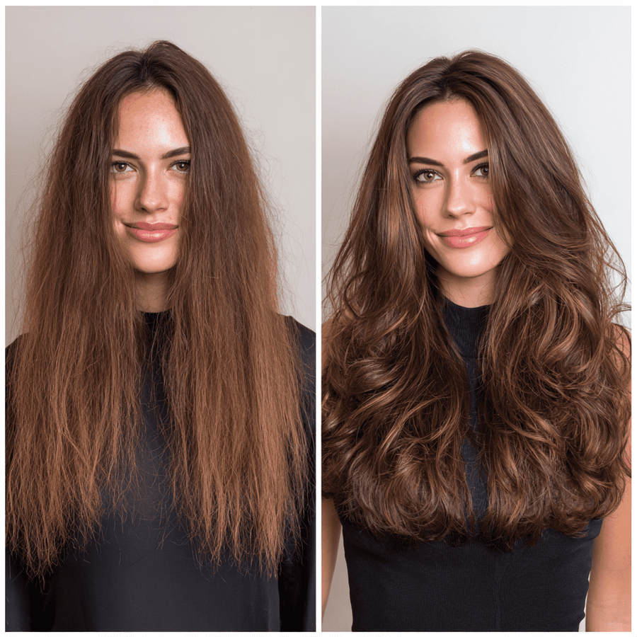 before and after tratament botox pentru păr