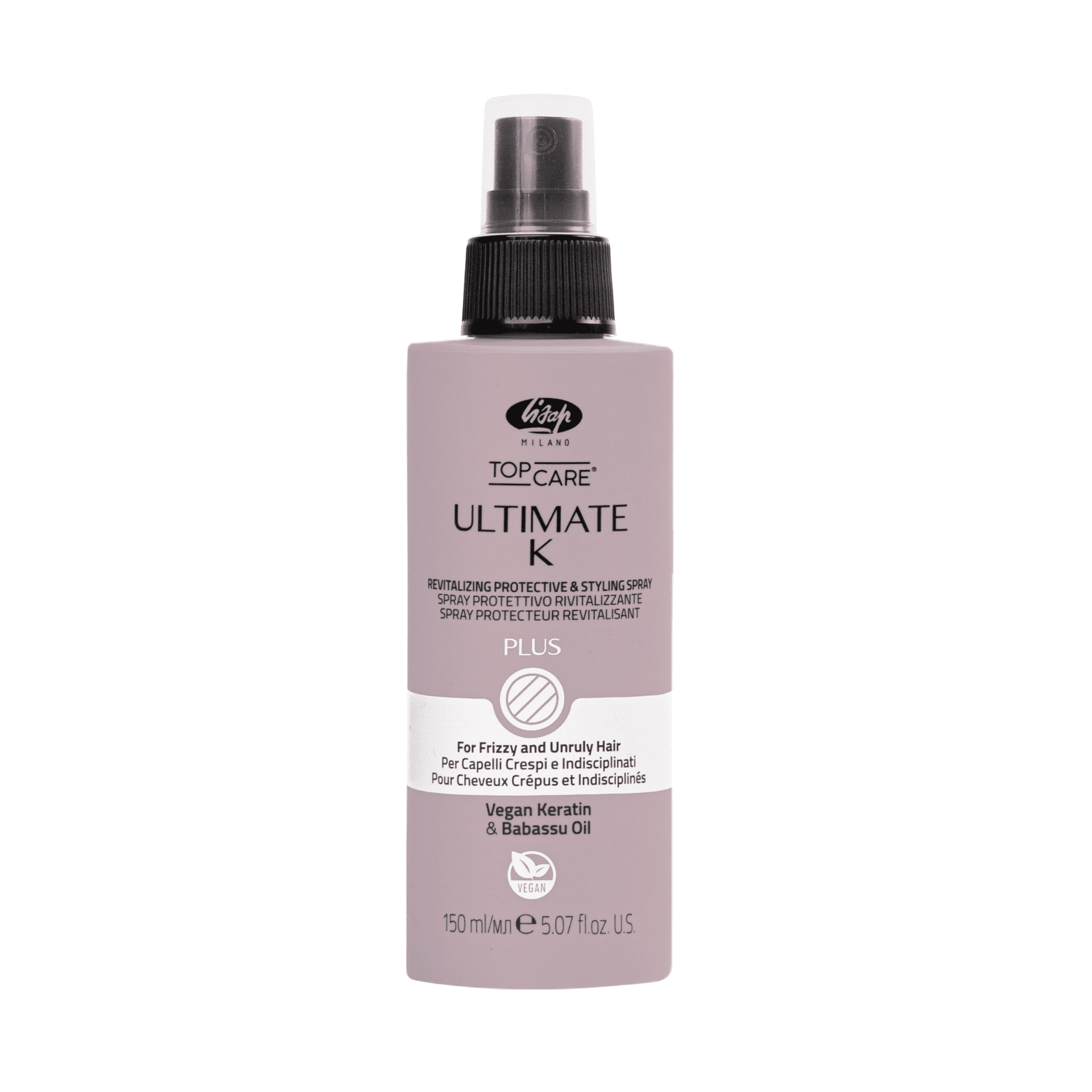 Spray netezire pentru păr indisciplinat Ultimate K Spray Plus Lisap Milano 150 ml