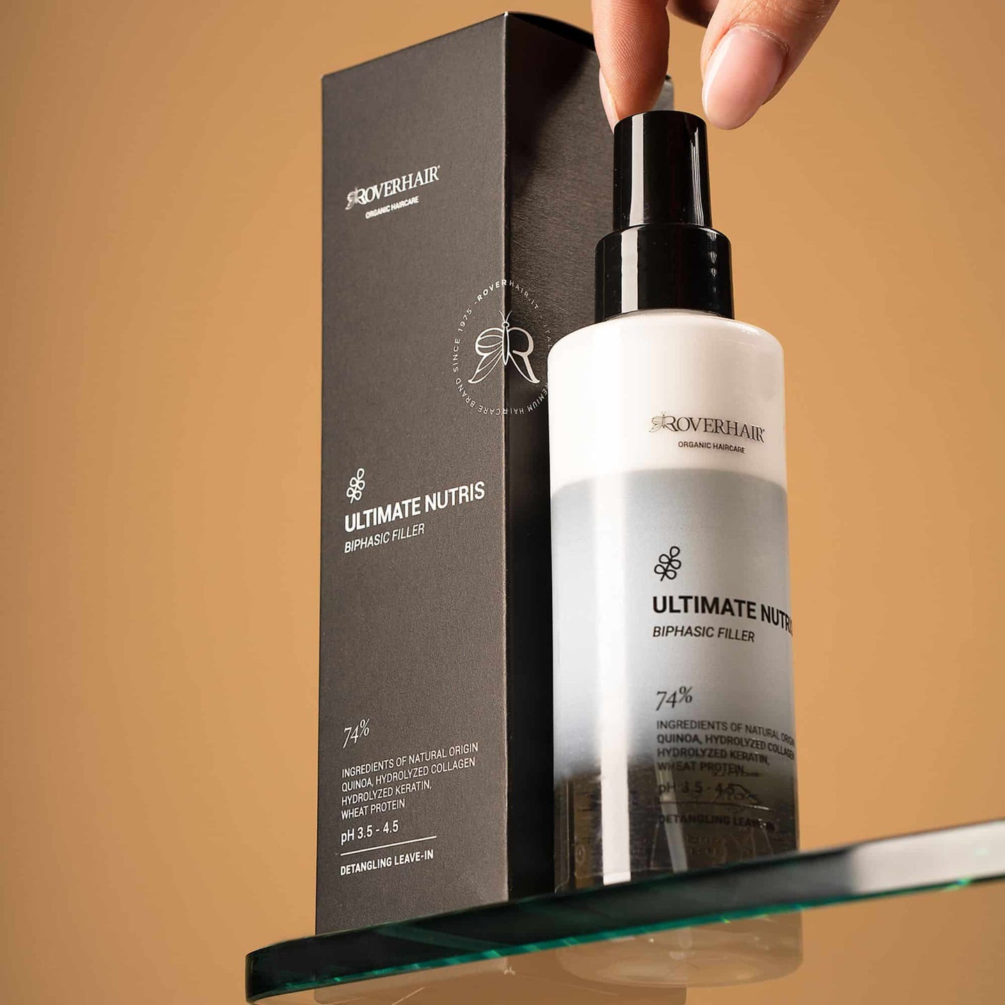 Spray bifazic leave-in pentru păr deteriorat, Ultimate Nutris, Roverhair, 500 ml